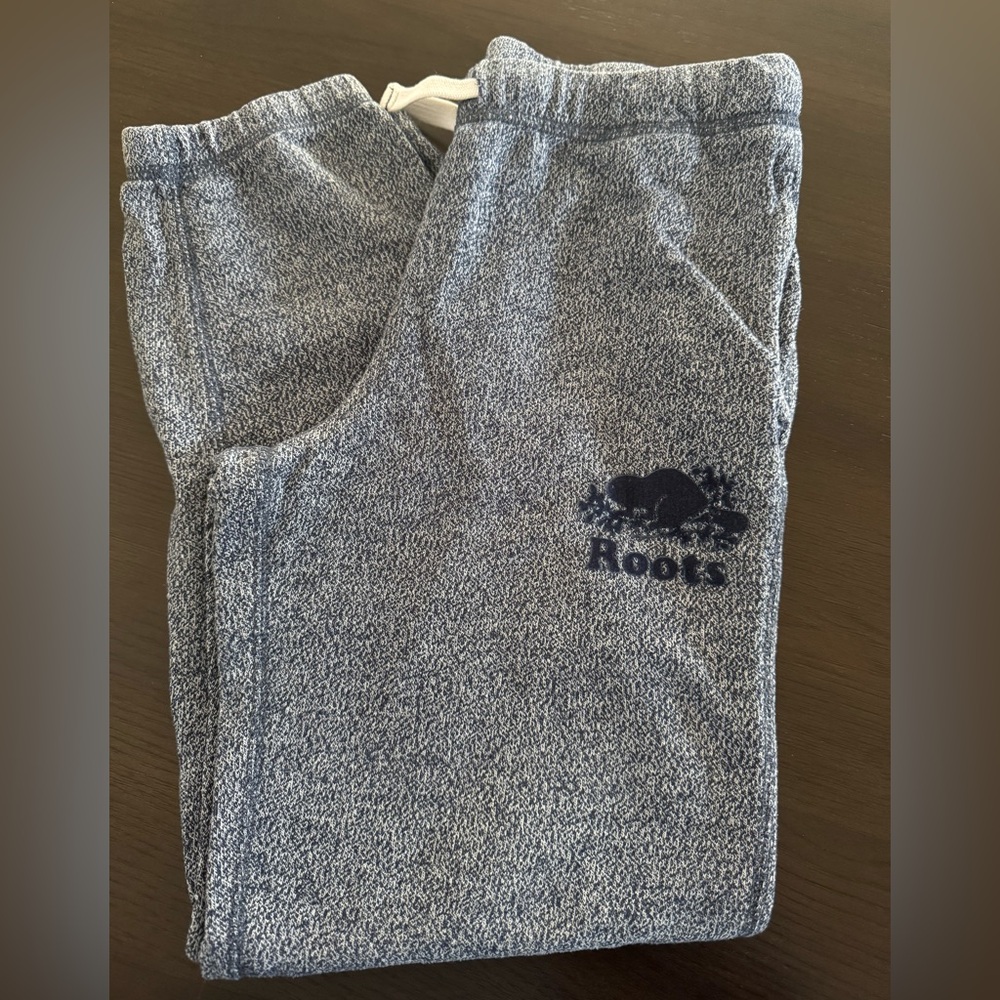 Roots Kids Peppered Navy Blue Sweatpants Size 12